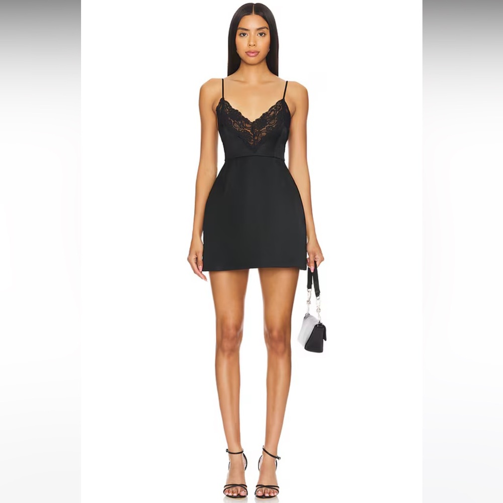 Amanda Uprichard Chemise Beatrice Dress in Black